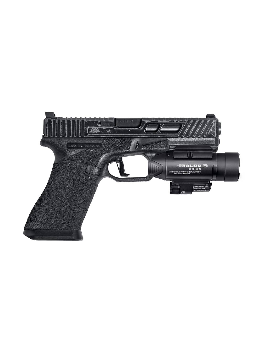 Linterna para arma con puntero verde BALDR PRO Valkyrie 1350 lum. Olight | Color Negro