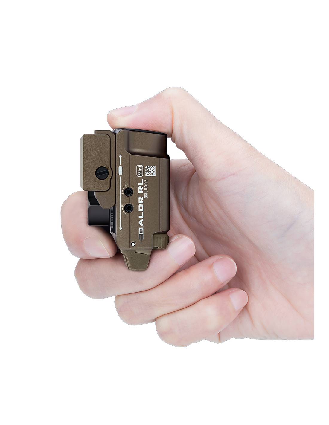 Linterna para arma con láser rojo Baldr RL Mini 600 lum. Olight