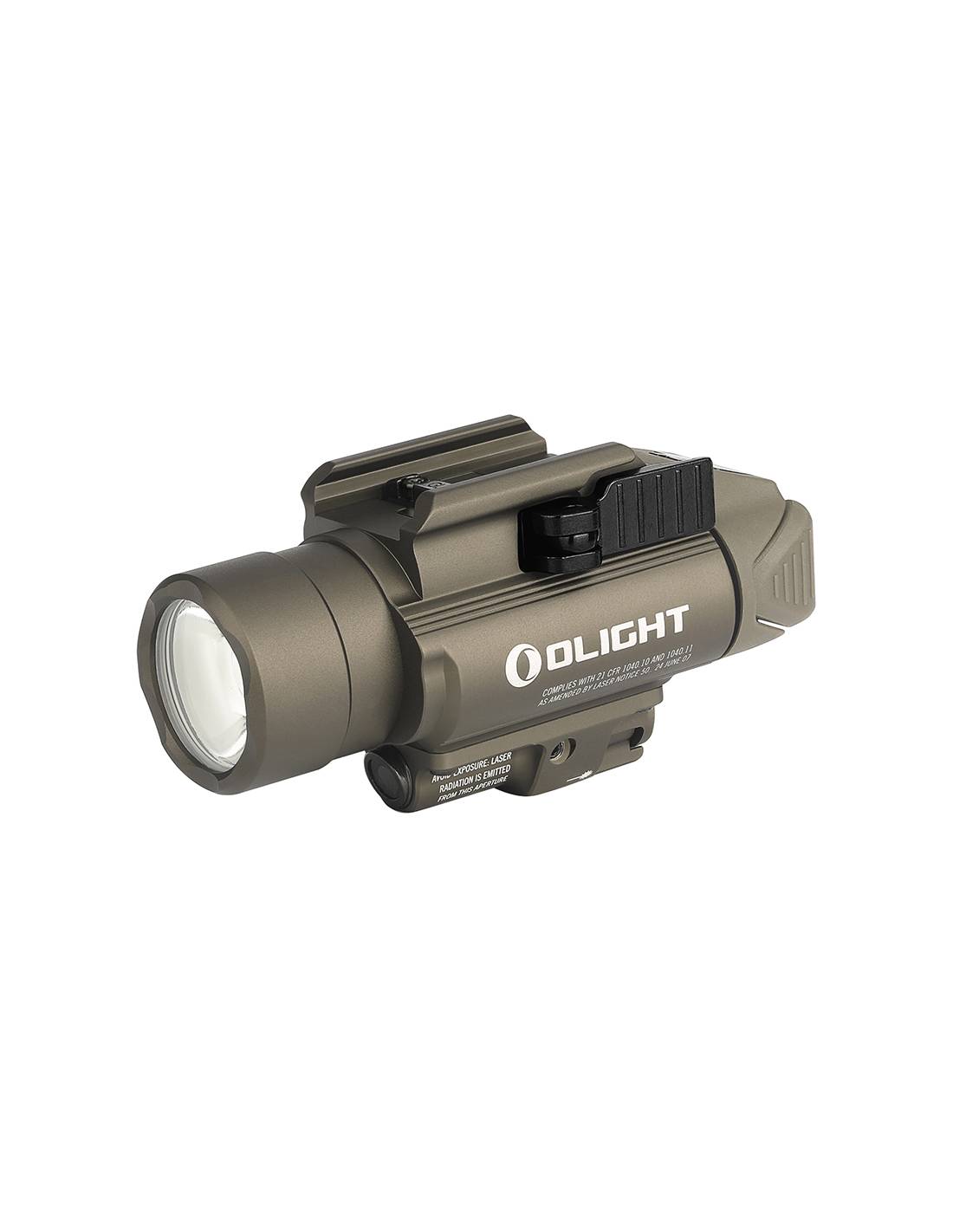 Linterna para arma con puntero rojo Baldr RL 1.120 lum. Olight | Color Desert