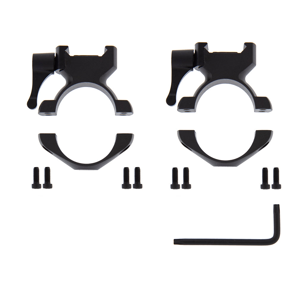 Anillas desmontables de acero 4 tornillos 30mm Weaver y Picatinny B-Vision