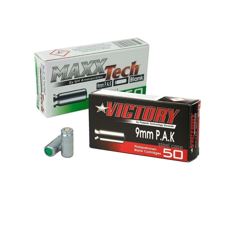 Munición Fogueo Pistola 50 uds. 9 mm P.A.K.