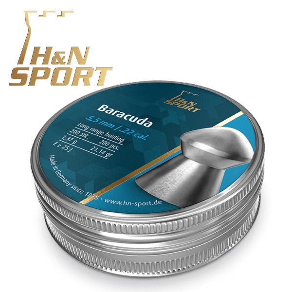 Balines H&N Barracuda cal. 5,50 mm. Lata 200 uds. de 1,37 g.