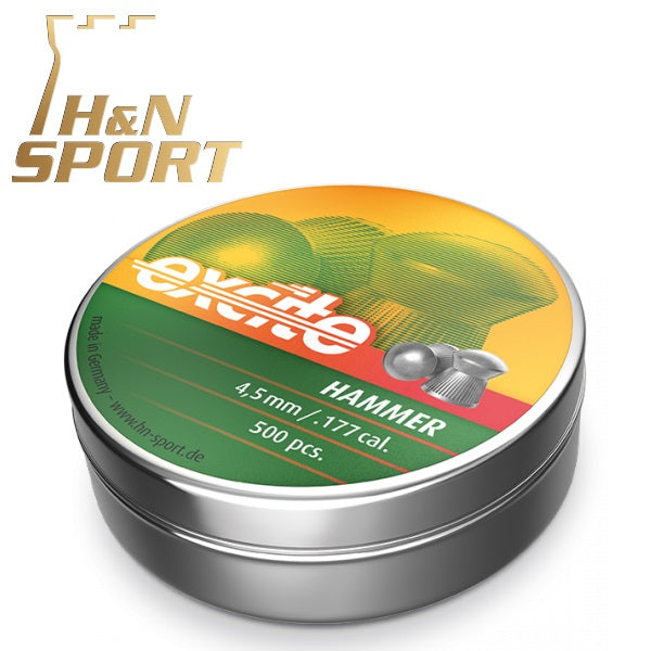 Balines H&N Excite Hammer cal. 4,50 mm. Lata 500 uds. de 0,51 g.