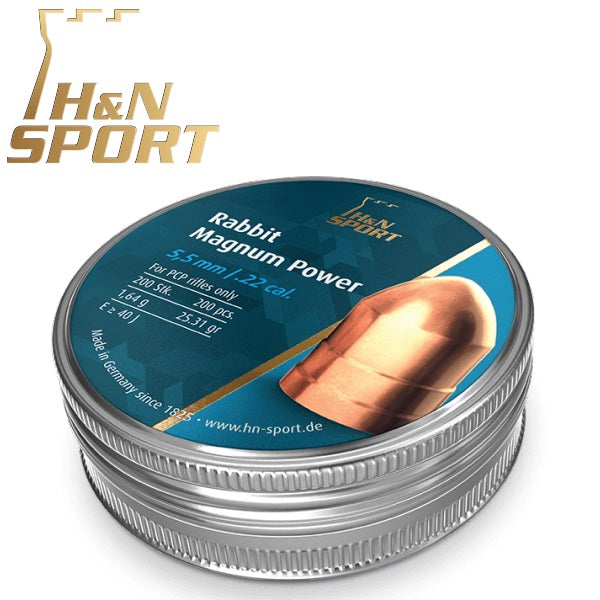 Balines H&N Rabbit Magnum Power cal. 5,50 mm. Lata 200 uds. de 1,64 g.