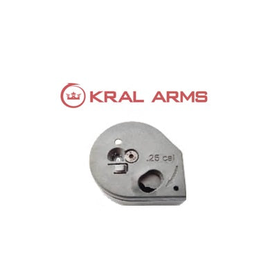 Cargador KRAL color negro. Carabinas PCP cal. 6,35 mm.
