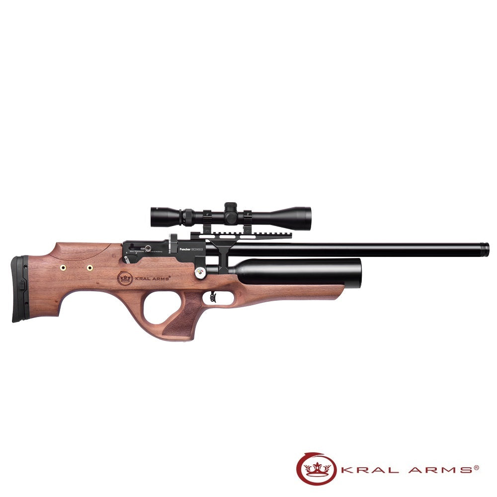 Carabina PCP KRAL Puncher Ekinoks Madera S/A. Cal. 6,35 mm - 24 Julios