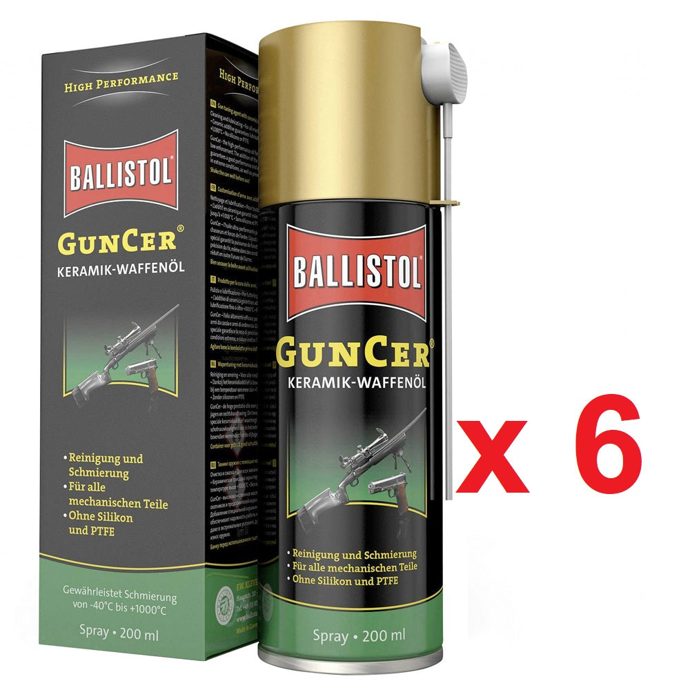 GunCer Aceite Spray 200 ml de Ballistol en caja de 6 uds.