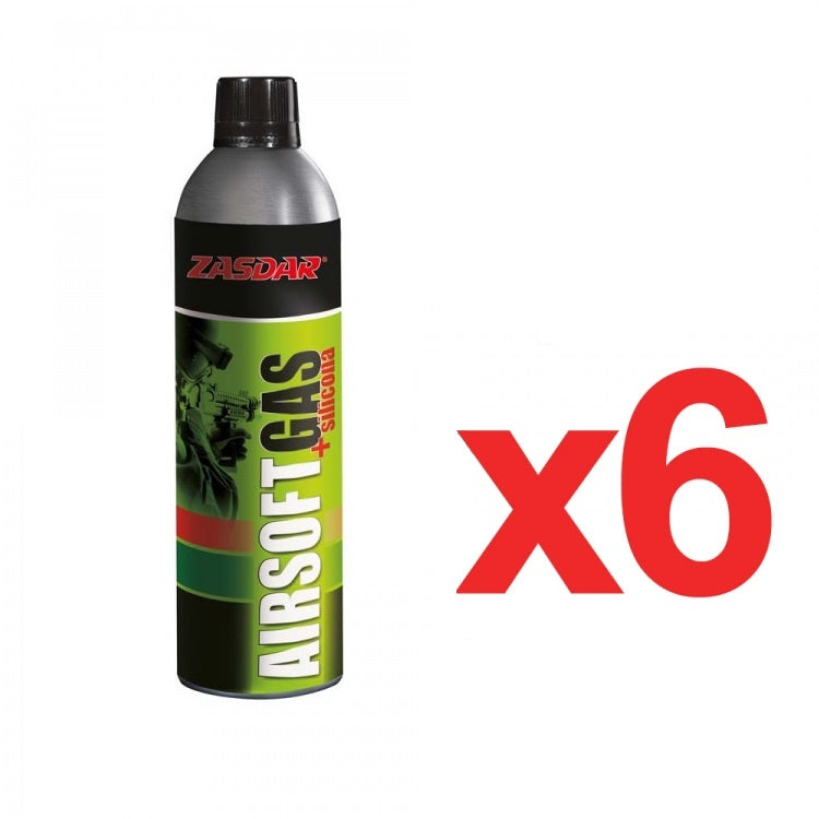 Airsoft Gas Zasdar 750 ml. en caja de 6 uds.