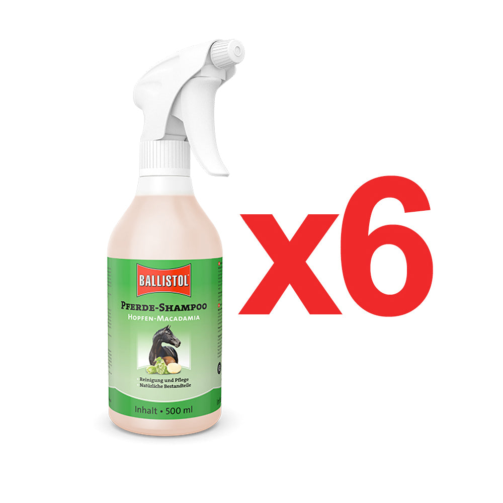 Shampoo Caballos Macadamia y lupulo - 500 ml de Ballistol en caja de 6 uds