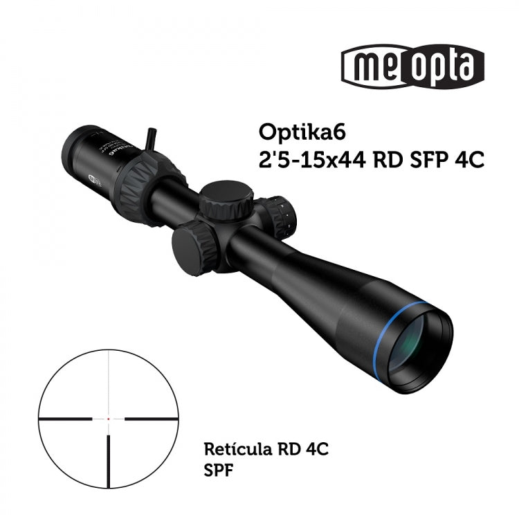 Visor MEOPTA MeoPro Optika6 2,5-15x44 SFP-RD 4C