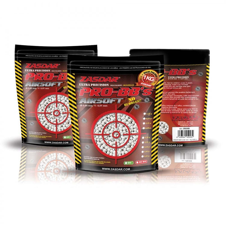 BBS Pro-Bb's Zasdar 0,32 BIO - Bolsa 1 kg. 3125 bolas - 6 mm