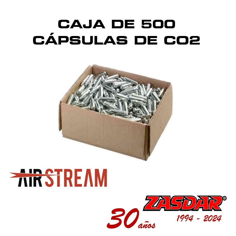 Capsulas ZASDAR Co2 12g Caja 500 uds. Pure Natural Co2 E.U.