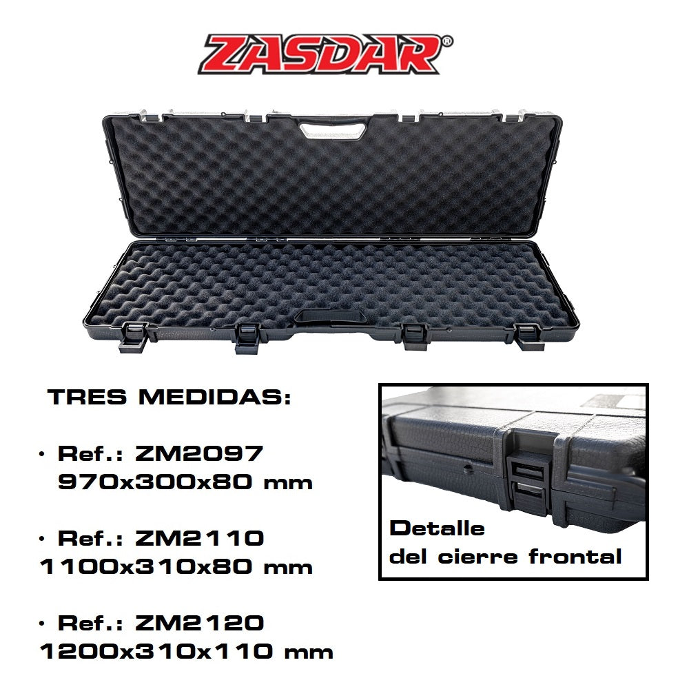 Maletin arma larga ZASDAR Mod. 1116 - 1116x200x70 mm - Negro