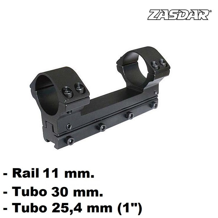 Monturas Zasdar MonoBlock Ø25 - Ø30 mm Rail 11mm Dovetail- Regulable.