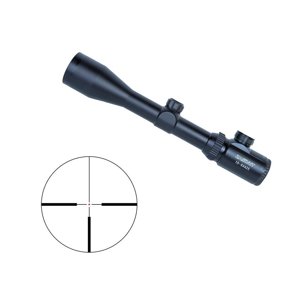 Visor Zasdar 1,5-6X42 mm. Ret. iluminada