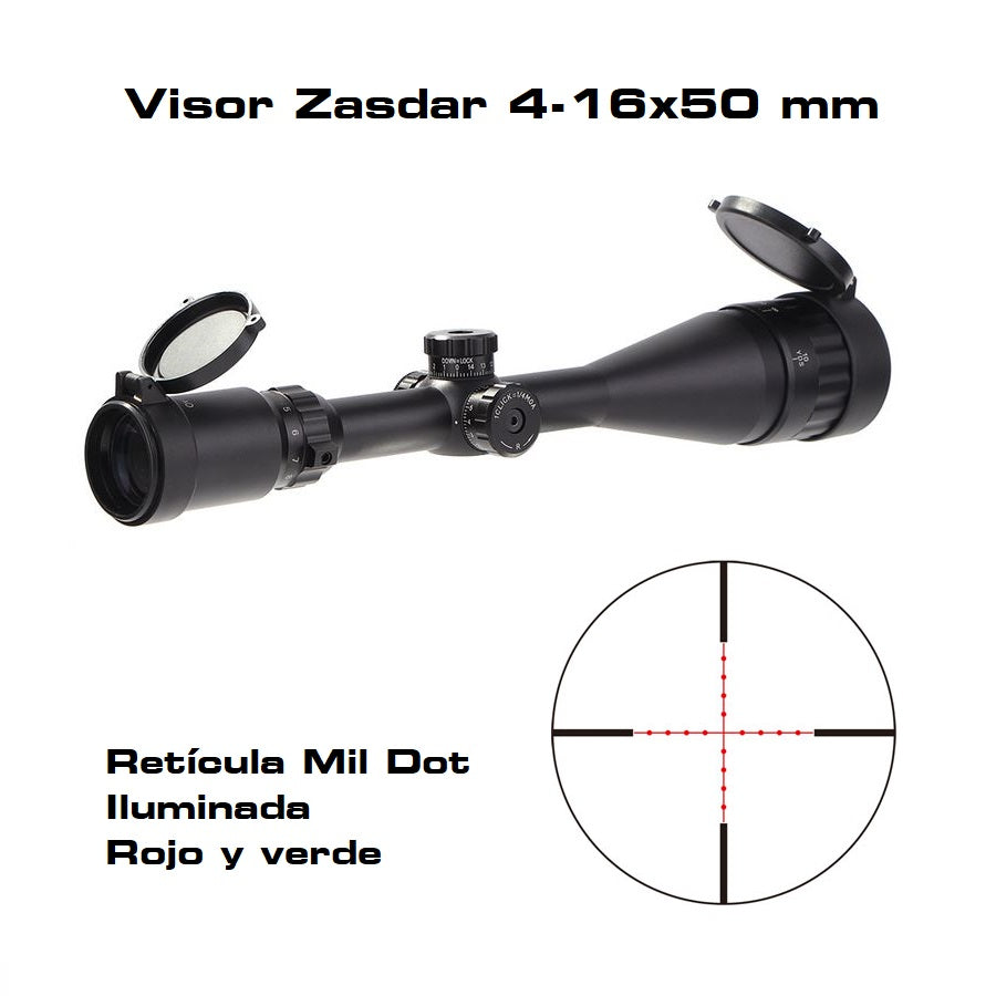 Visor Zasdar 3-18X50 mm. Ret. 4C con punto iluminado