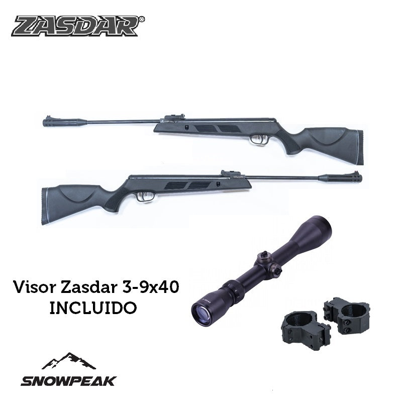 Carabina aire comprimido Snowpeak - Zasdar SR1000S Gas Piston 4,5 mm con Visor 3-9X40
