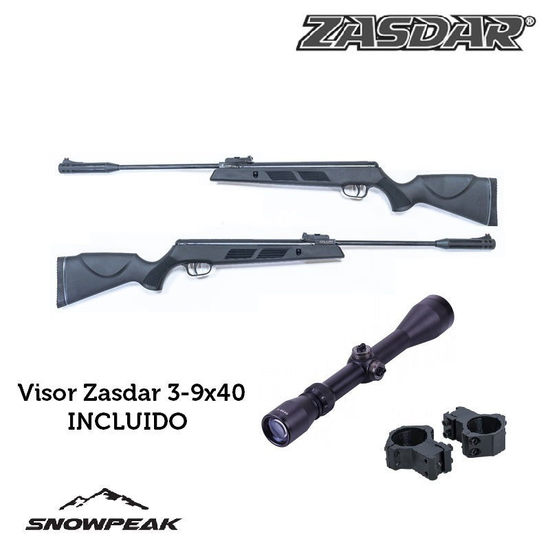 Carabina aire comprimido Snowpeak - Zasdar SR1000S Gas Piston 5,5 mm con Visor 3-9X40