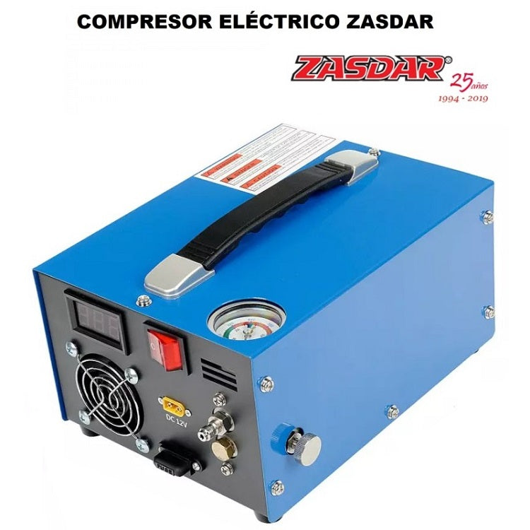 KIT -Compresor Electrico 12v/220v para PCP 300 Bar. 1000cc.(4500PSI/30MPH) - Con la compra de un PCP