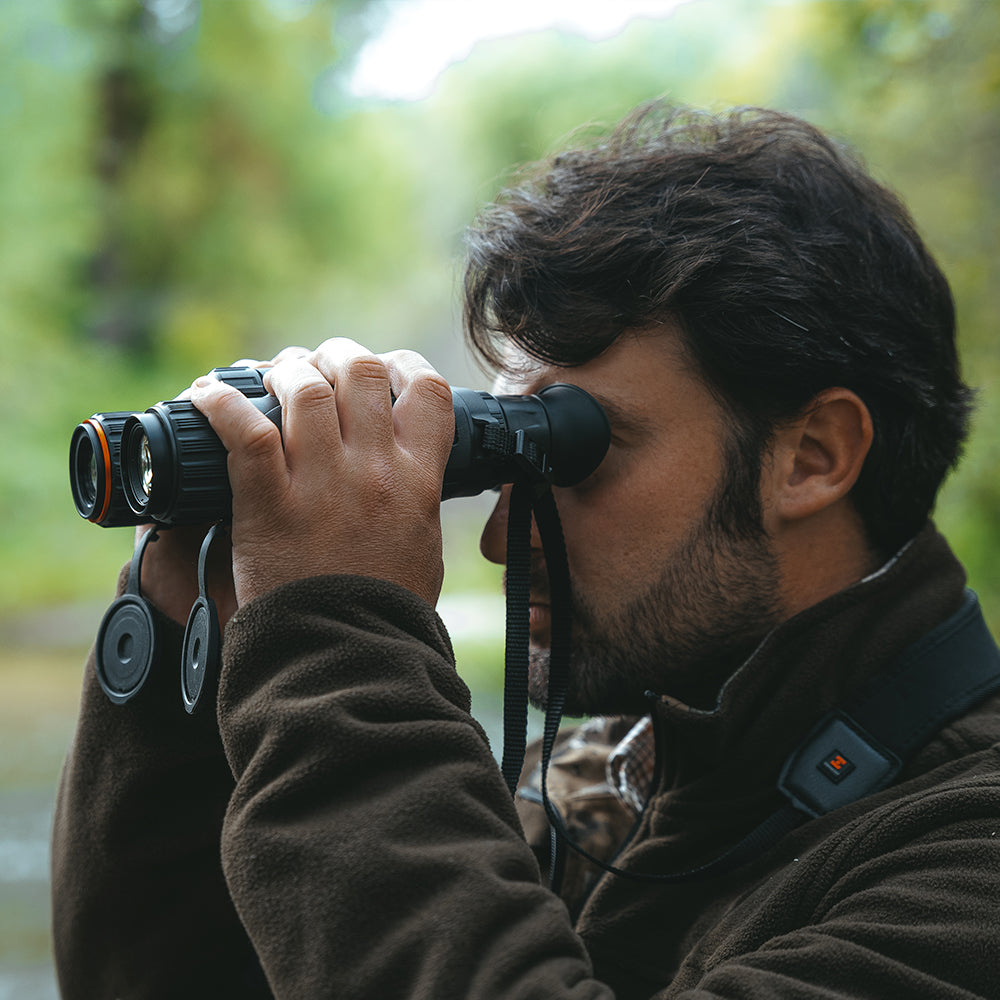 HABROK 4K HE25LHABROK 4K HE25L Binoculares Multiespectro con telémetro + IR 850nm HABROK 4K HE25L HIKMICRO