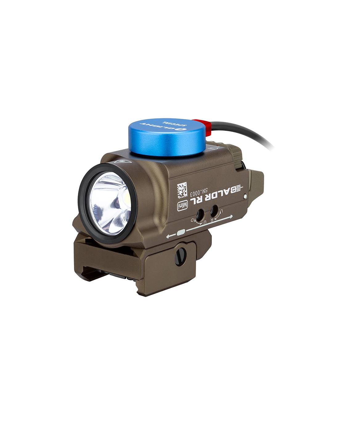Linterna para arma con láser rojo Baldr RL Mini 600 lum. Olight