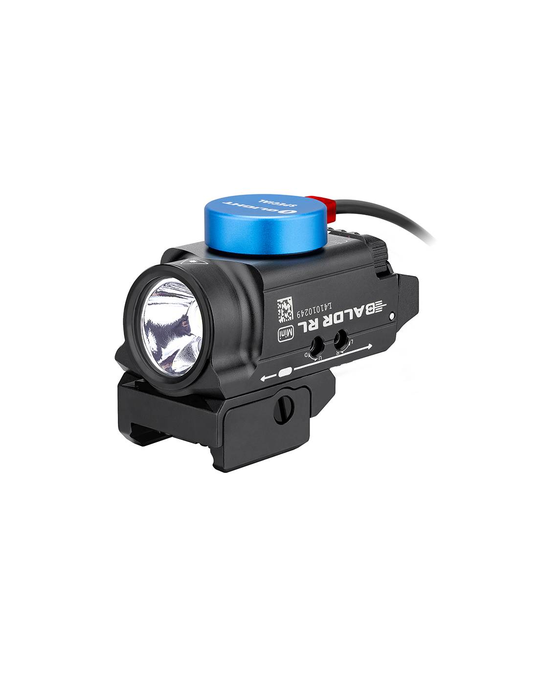Linterna para arma con láser rojo Baldr RL Mini 600 lum. Olight