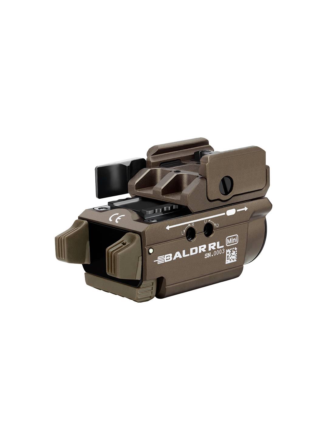 Linterna para arma con láser rojo Baldr RL Mini 600 lum. Olight