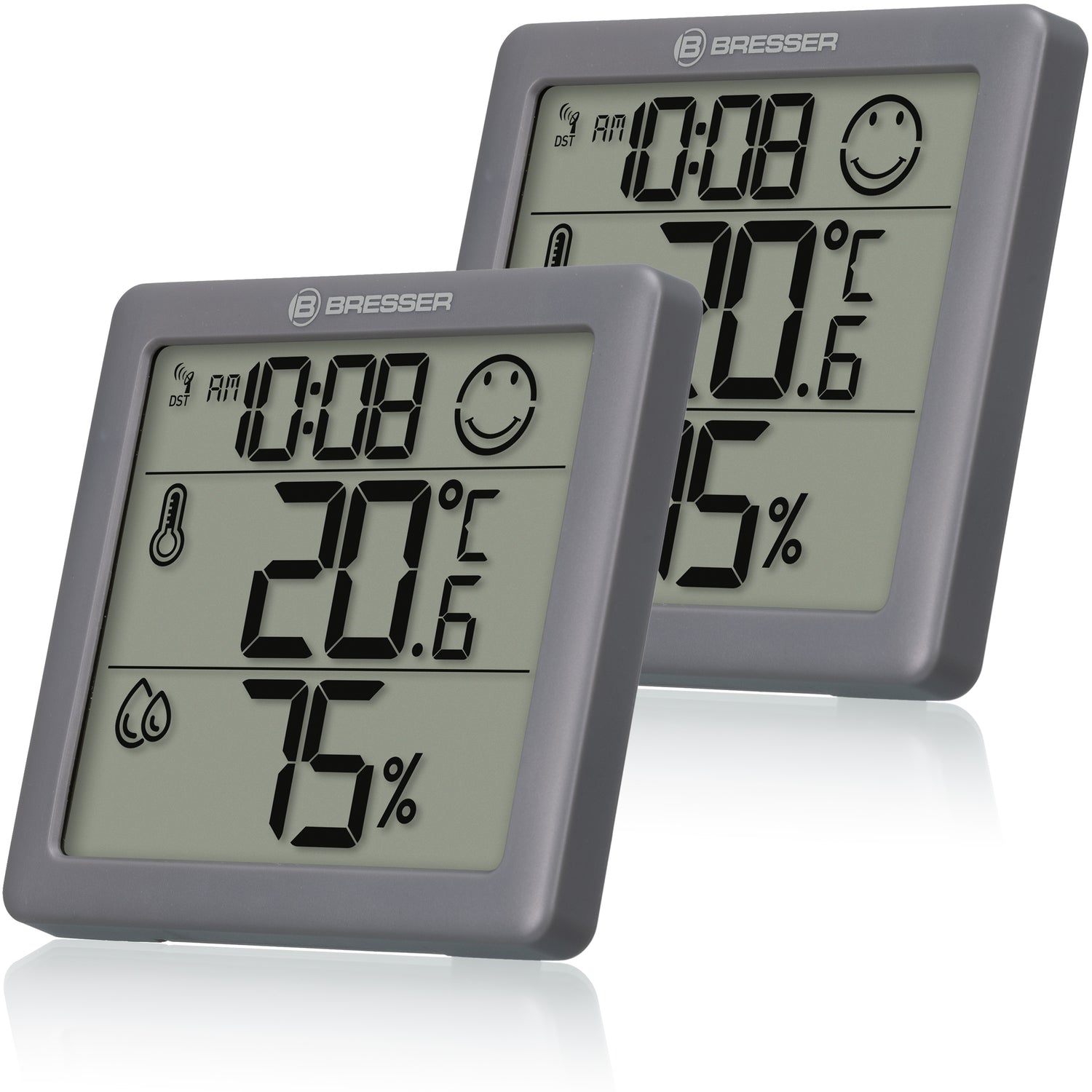 Juego de 2 termómetros/higrómetros BRESSER Climate Smile