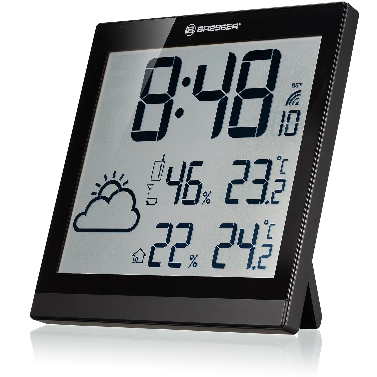 BRESSER ClimaTemp JC LCD Reloj meteorológico