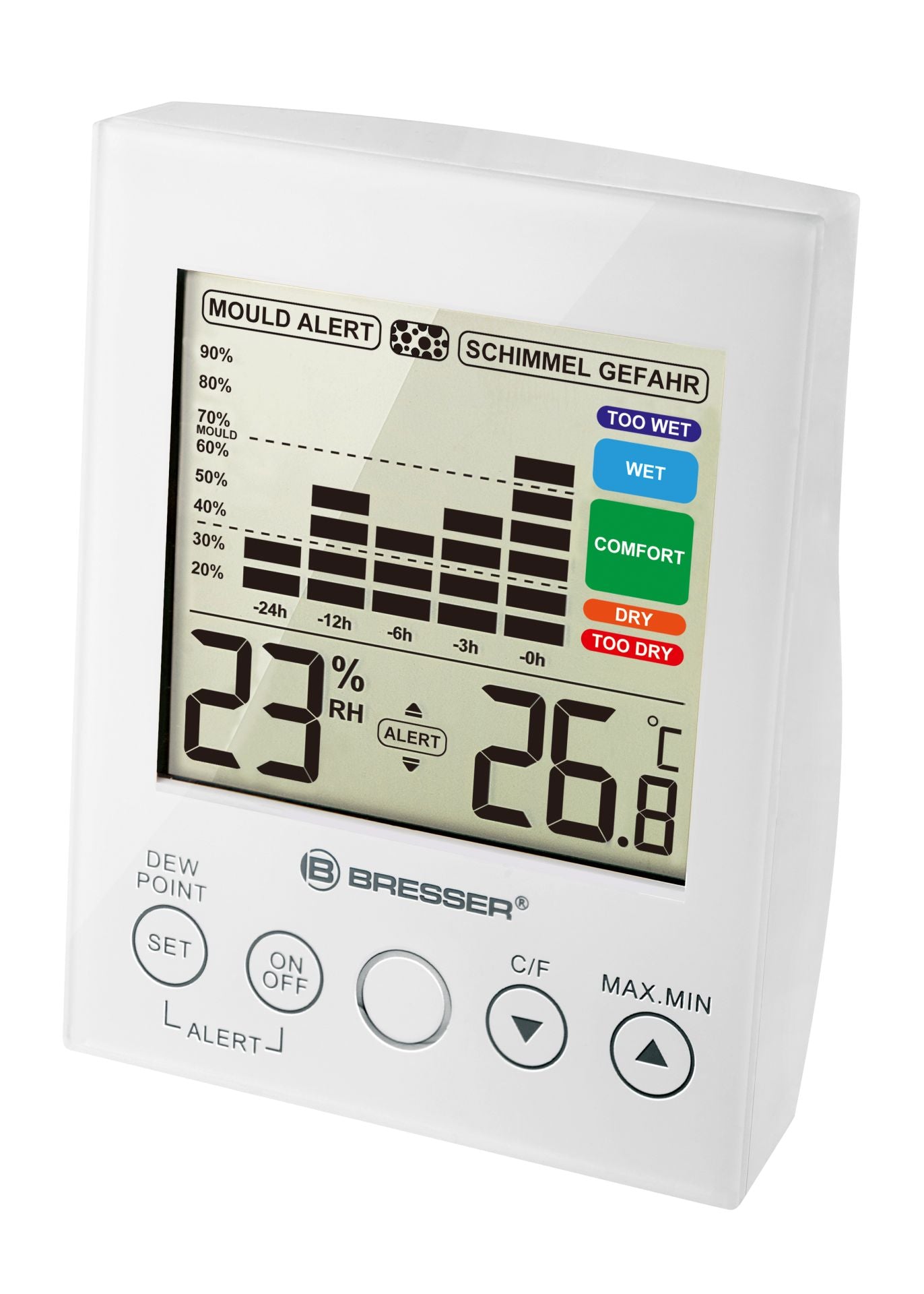 Higrómetro digital BRESSER MA con Alerta Anti-Moho