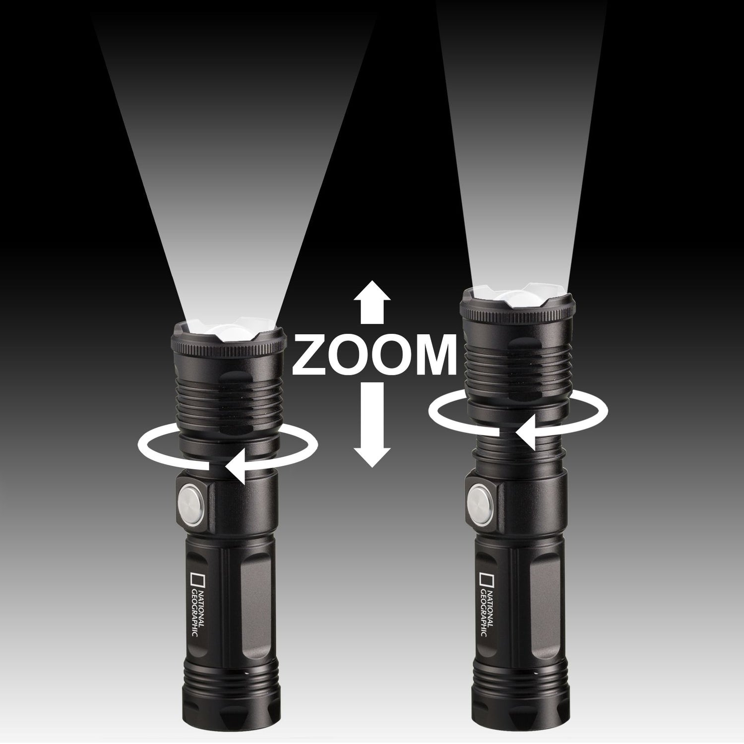 Linterna LED con zoom NATIONAL GEOGRAPHIC ILUMINOS 1000