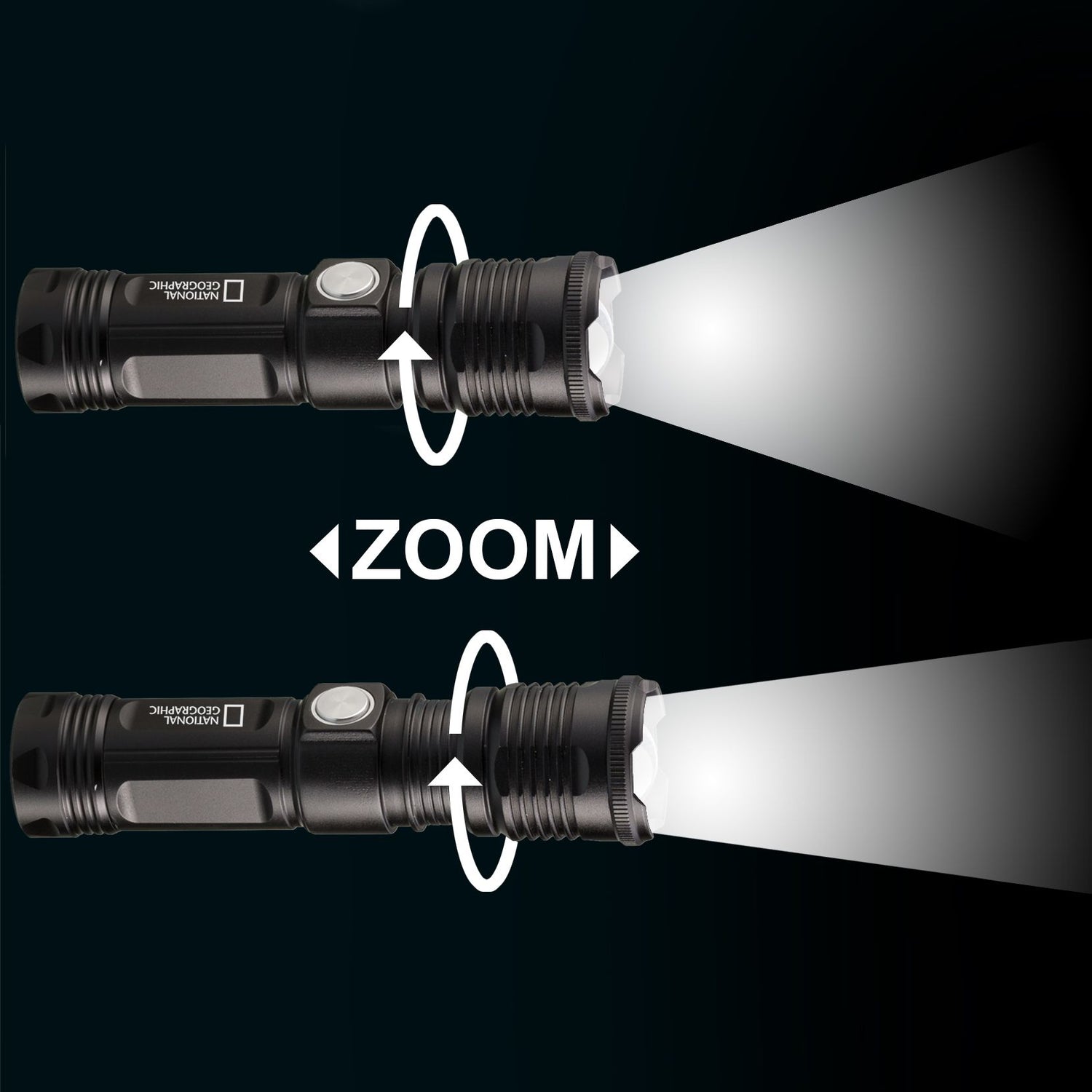 Linterna LED con zoom NATIONAL GEOGRAPHIC ILUMINOS 1000