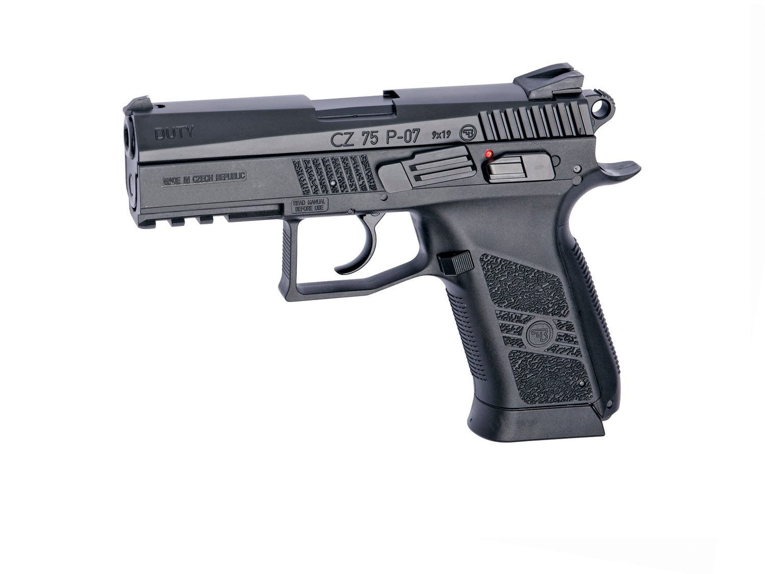 Pistola CZ75 P-07 Duty Negra corredera metalica - 6 mm Co2