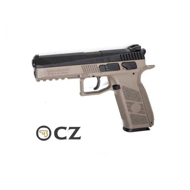 Pistola CZ P-09 Duty FDE Duotone Blowback - 4,5 mm Co2 Balines