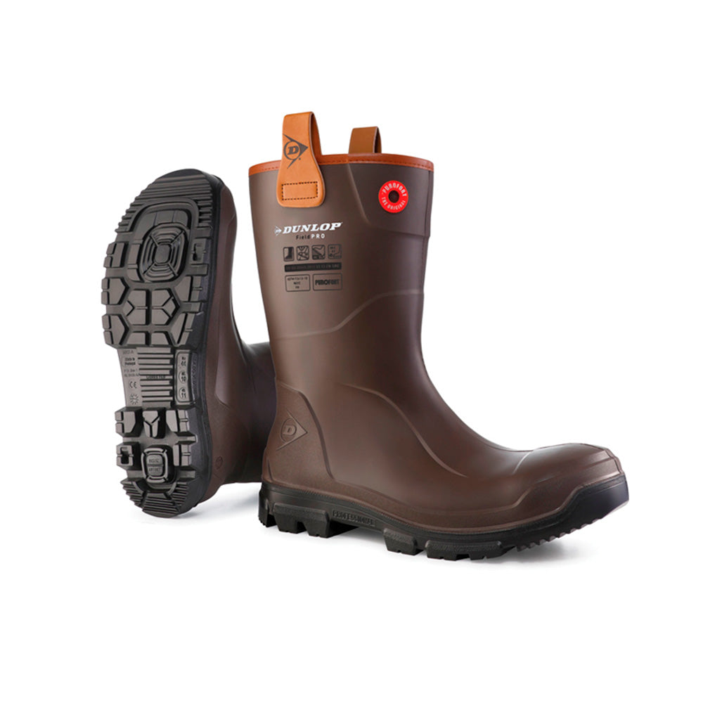 Bota de agua DUNLOP Purofort RigPro marrón oscuro