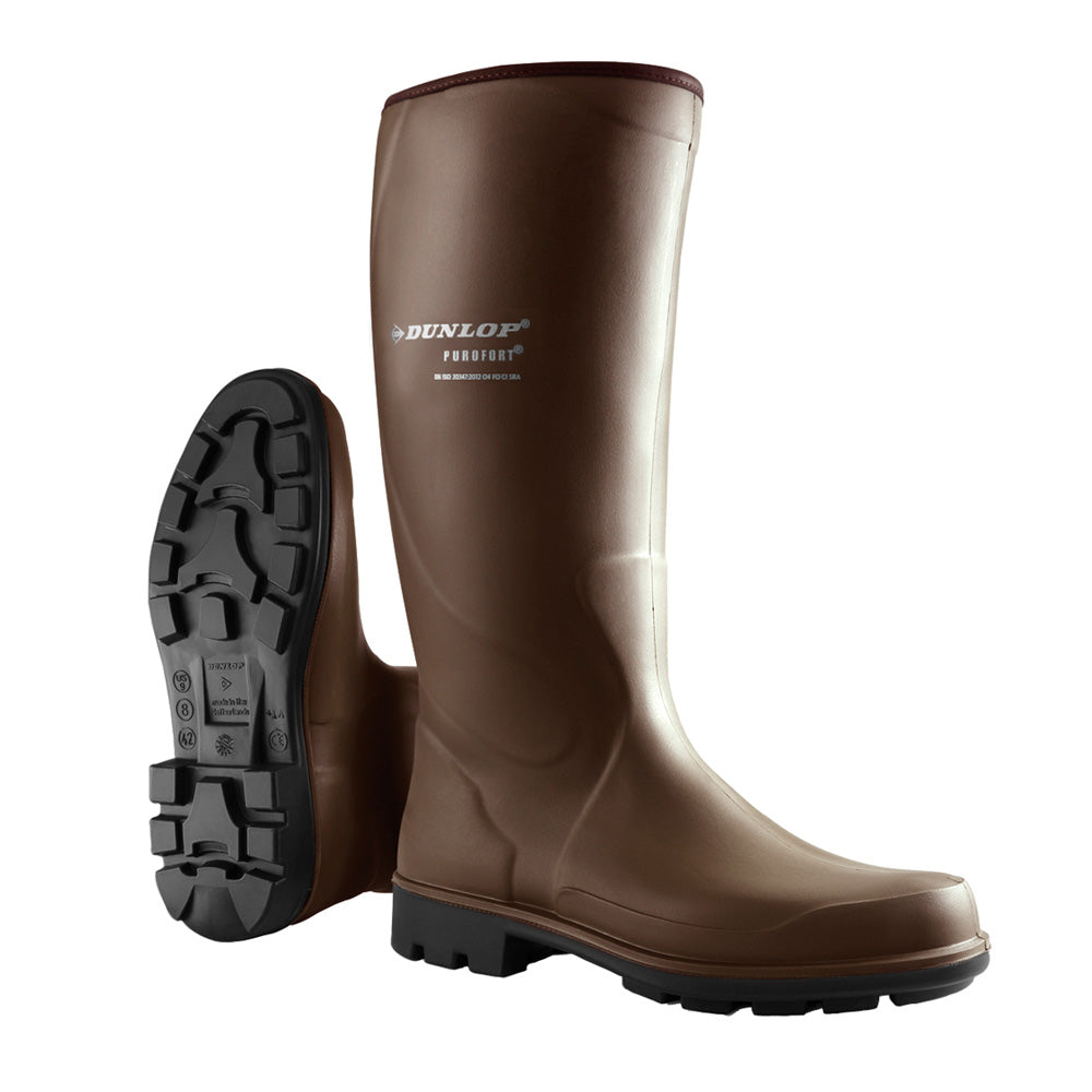 Bota de agua DUNLOP Purofort Terroir Pro marrón