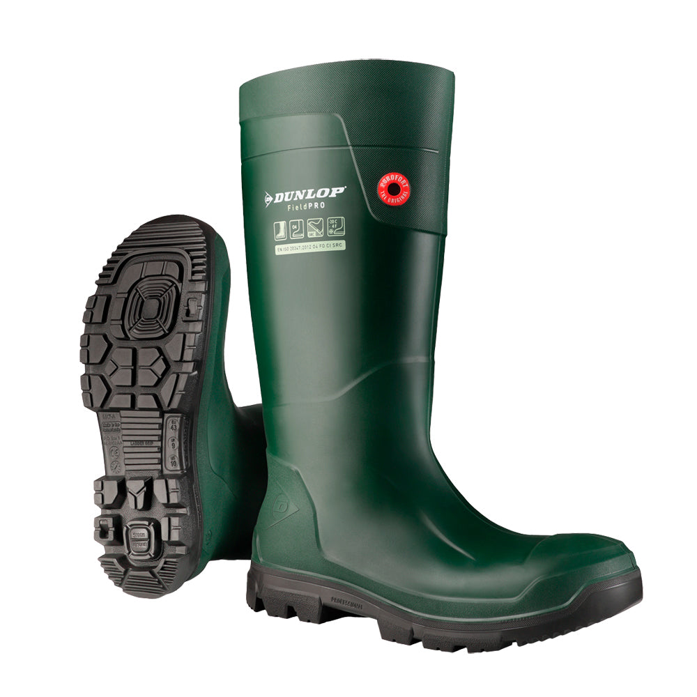 Bota de agua DUNLOP Fieldpro Purofort verde