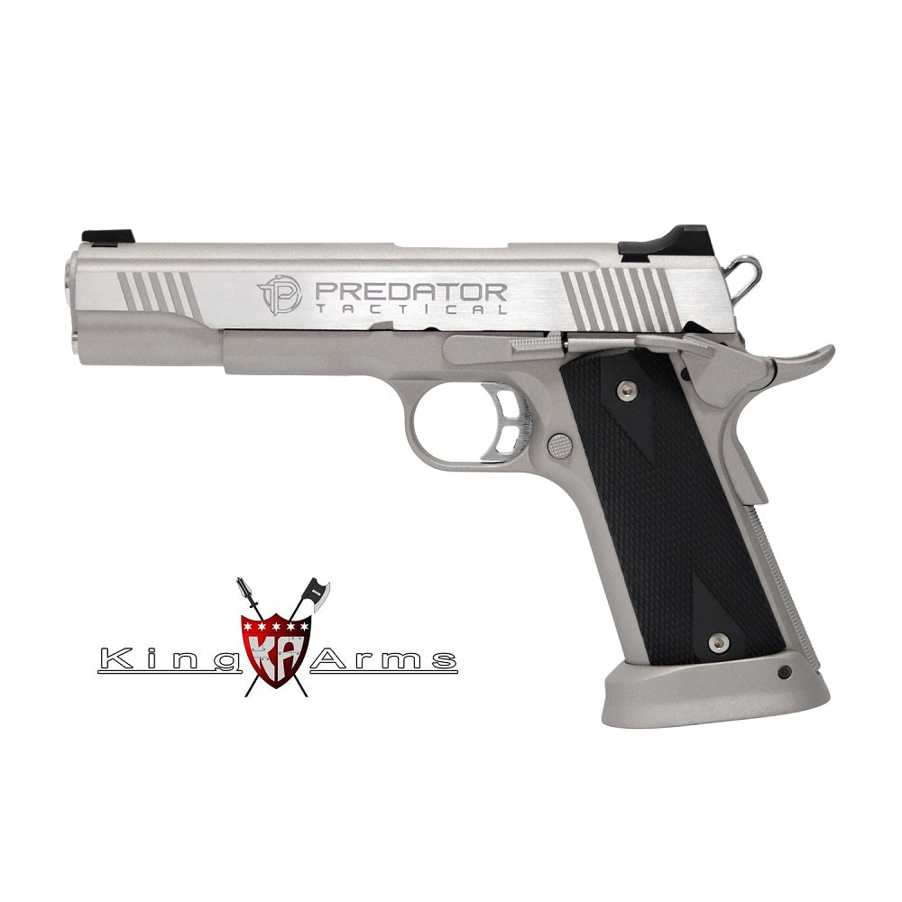 Pistola KING ARMS Predator Iron Shrike Plata -  6 mm GBB