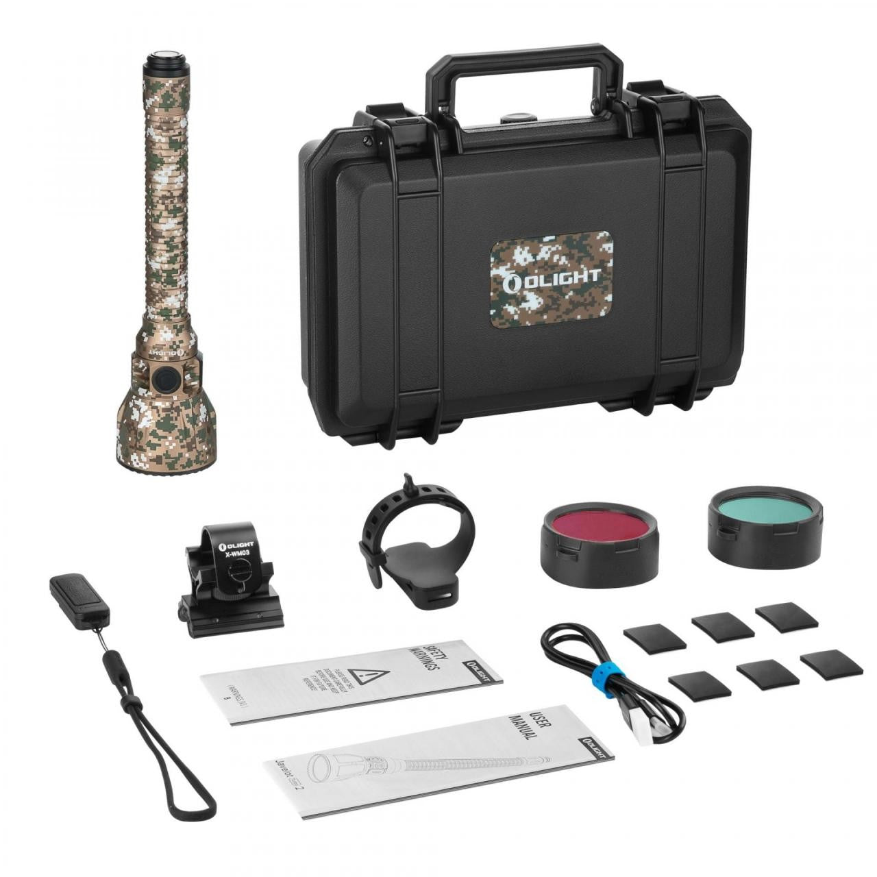 Kit de caza linterna LED recargable Javelot Turbo 2 Olight