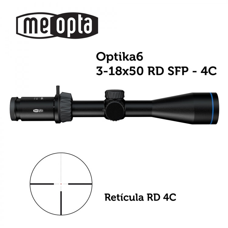 Visor MEOPTA MeoPro Optika6 3-18x50 SFP-RD 4C