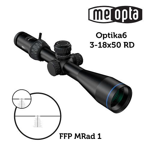 Visor MEOPTA MeoPro Optika6 3-18x50 FFP-RD MRad 1