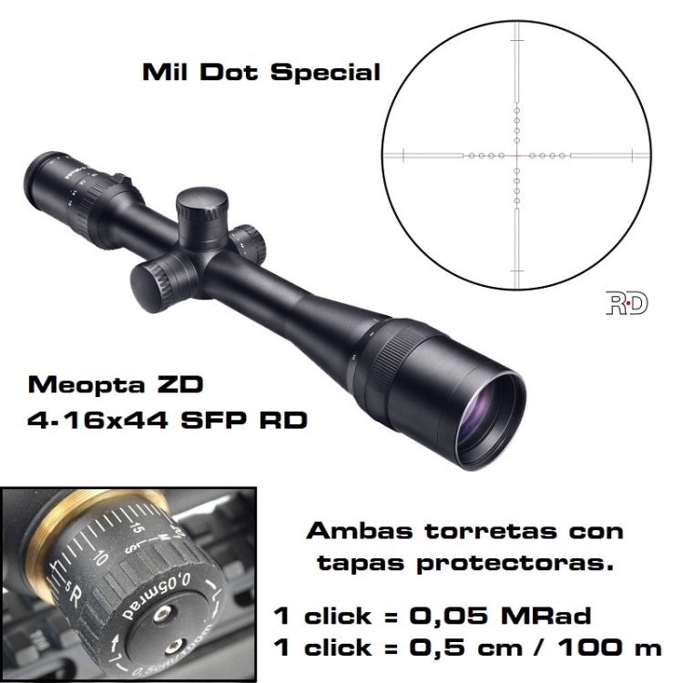 Visor MEOPTA ZD 4-16x44 - MilDot Spec.