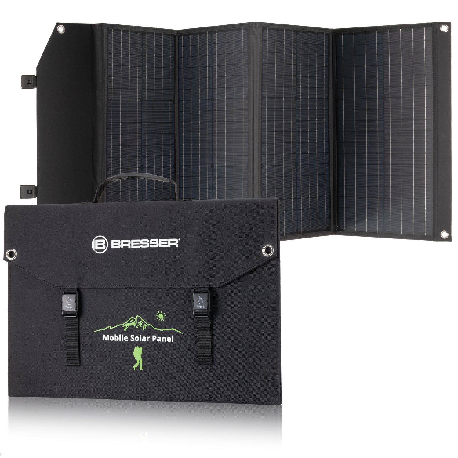 Cargador solar portátil BRESSER 120W USB/DC