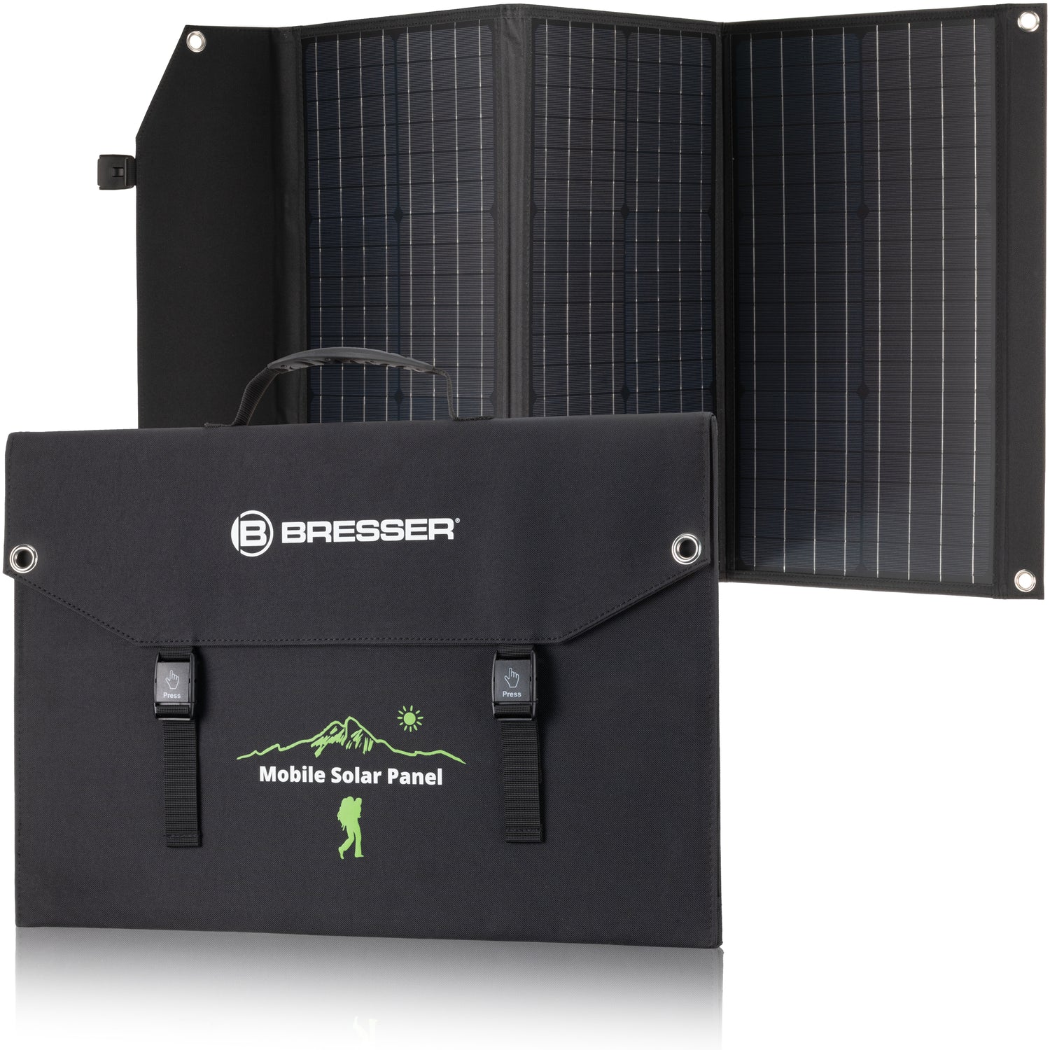 Cargador solar portátil BRESSER 90W USB/DC