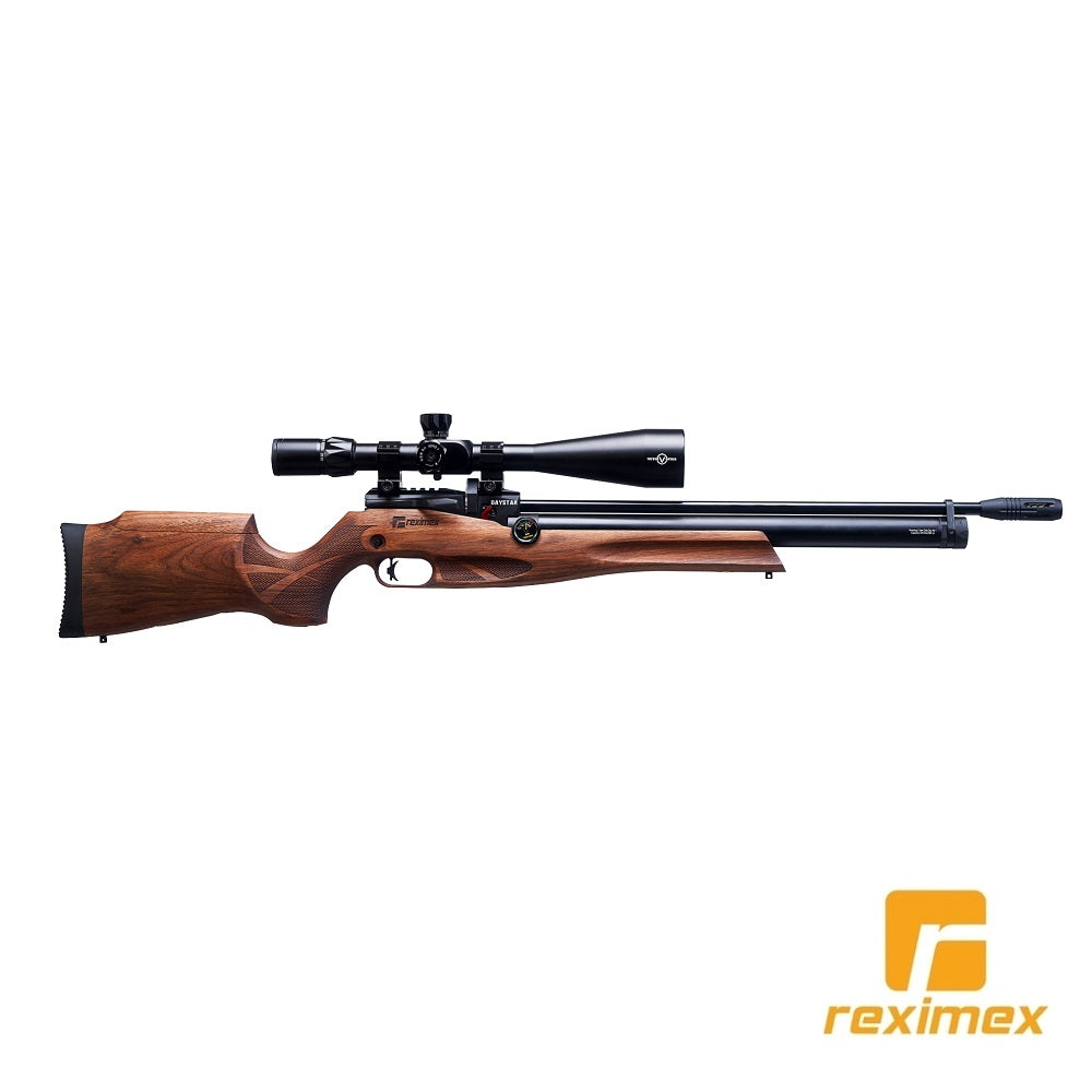 Carabina PCP Reximex Daystar Madera calibre 6,35 mm. 24 julios.