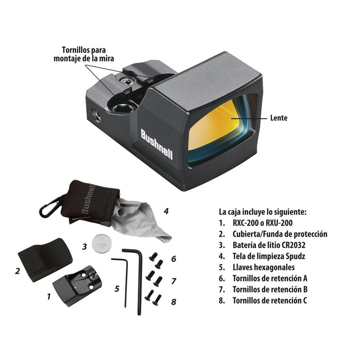 Visor BUSHNELL RXU-200 Ultra Compact Reflex Sight