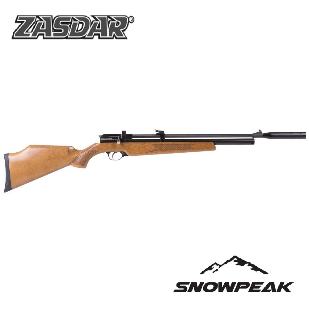 Carabina PCP Snowpeak - Zasdar PR900 GEN 2 cal. 5,5 mm - Moderador, regulador y culata sintética.