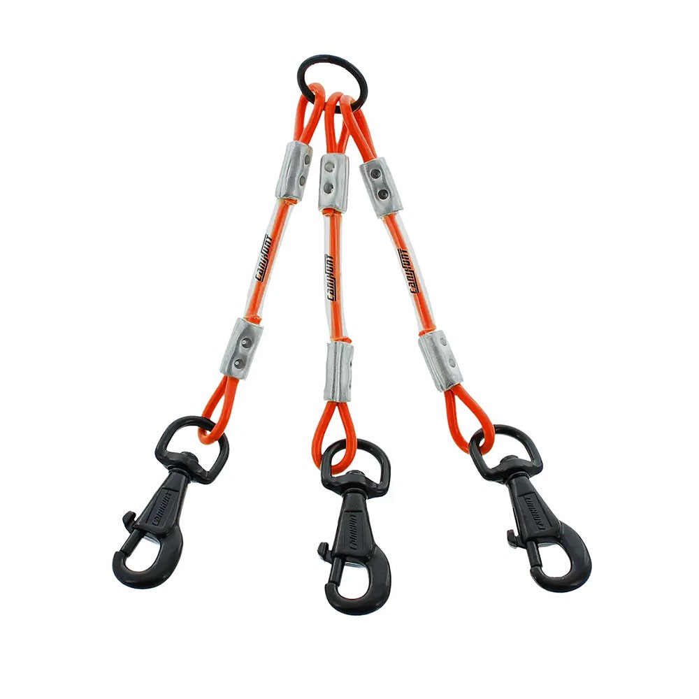 Acople redondo HUNTER - cable metálico - 3 mosquetones